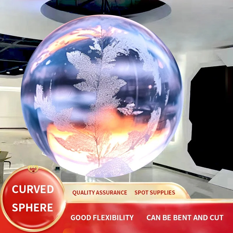 0.6-3m Diameter Curved IPS Spherical LED Screen P3 DVI Desktop New Business Use High Brightness Wide Color Gamut