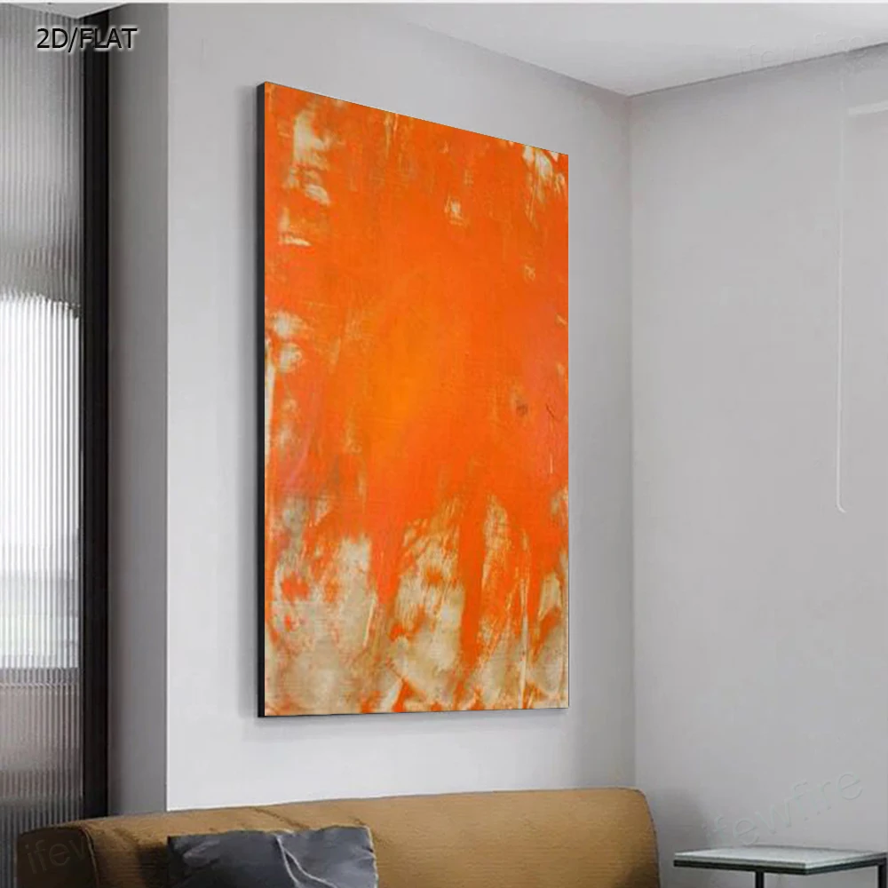 Hand-Painted Oil Painting Porch Decor Paintings Light Luxury Vertical Version Modern Sea Drawing Gold Foil Abstract Wall Art