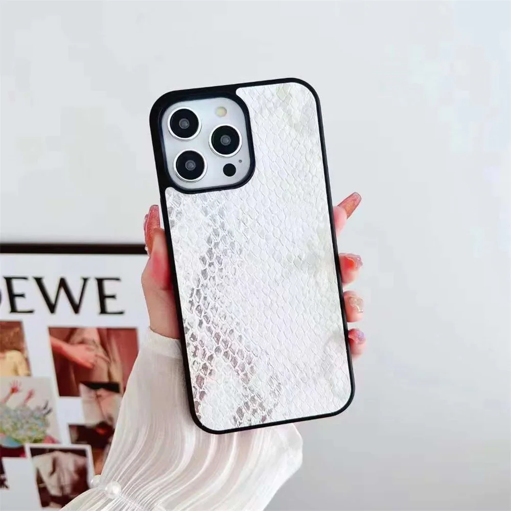 Fashion brand snake skin grain python Phone Case For iPhone 15 14 Pro Max 12 13 XS Max 6 7 8 X 15 14 plus luxury soft cover