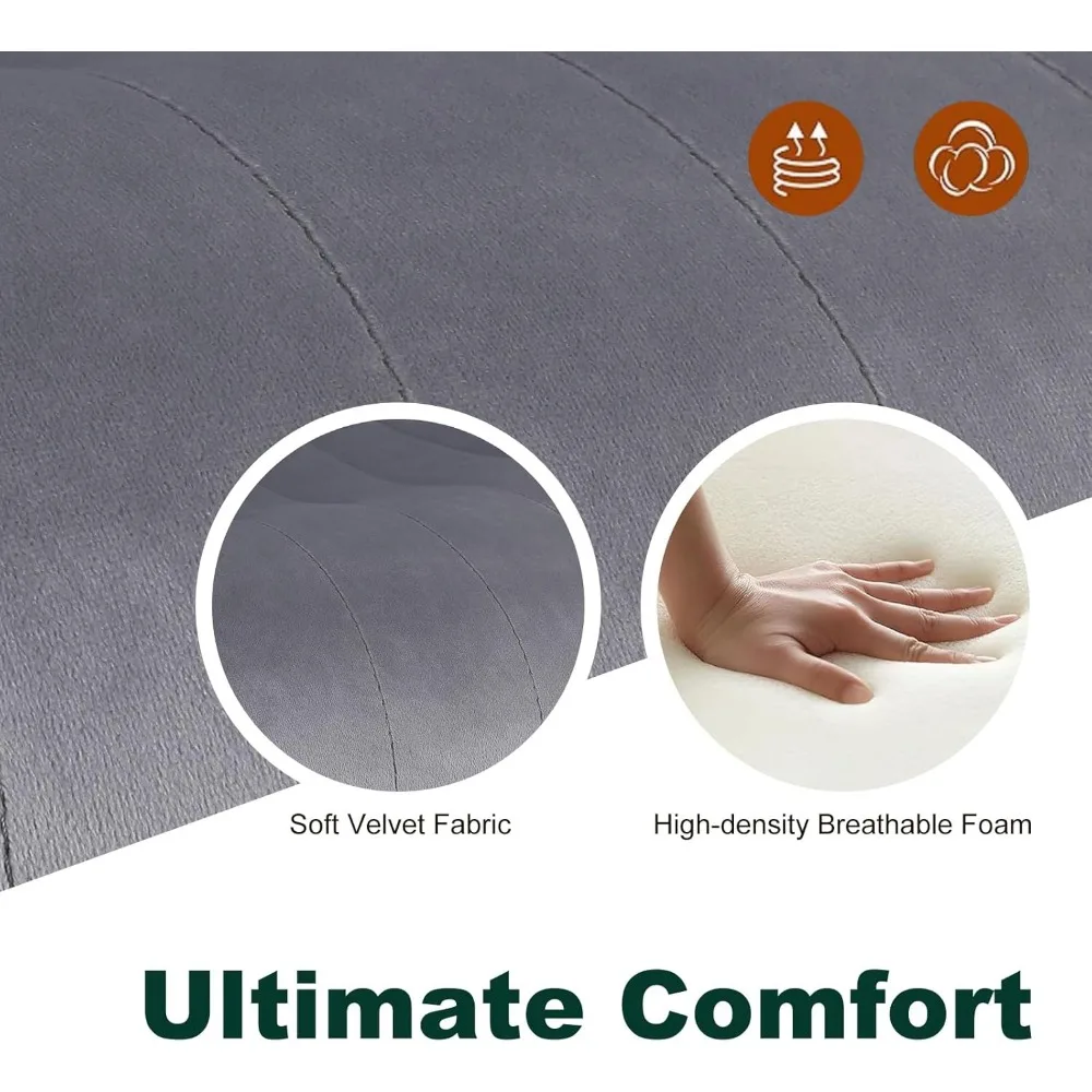 Modern Bar Stools Set of 3, Velvet Height Adjustable Swivel Barstools, Armless Kitchen Island Counter Chairs