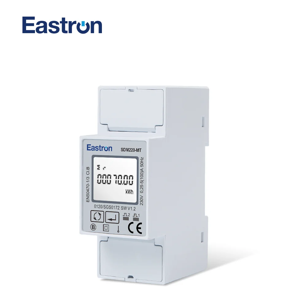 Imagem -04 - Medidor do Kwh do Trilho do Ruído da Fase Monofásica das Multi-tarifas de Sdm220mt com Saída do Pulso e Comunicação de Rs485 Modbus ce Aprovado