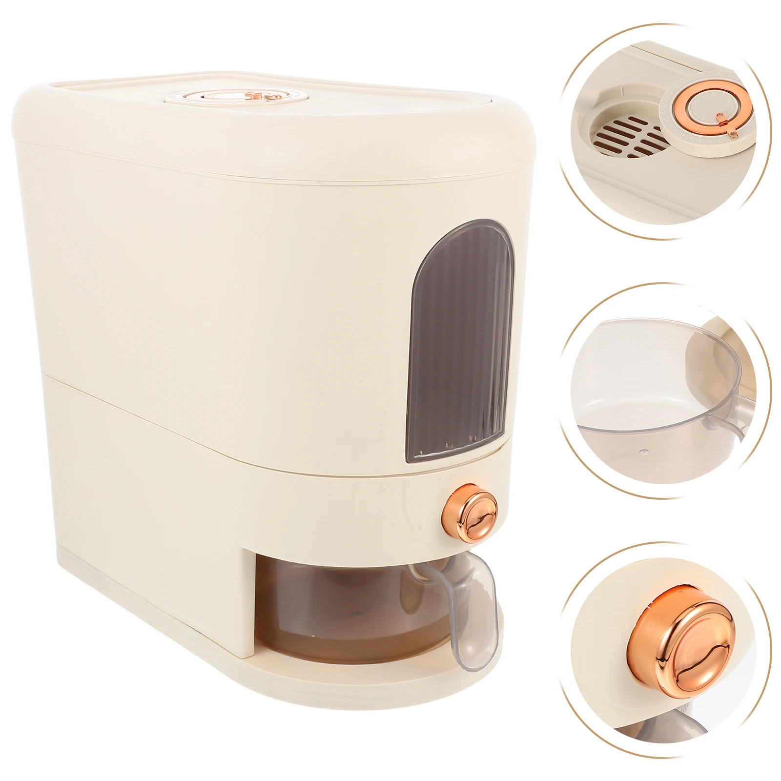 

Rice Bucket Airtight Food Storage Containers for Pantry Visible Flour Dispenser