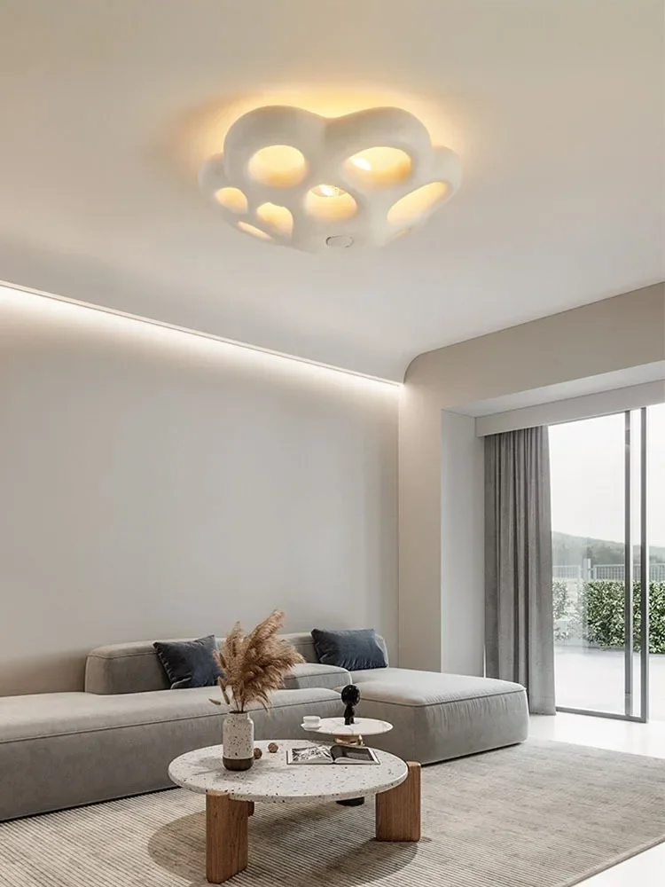 Nordic Minimalist Master Bedroom Ceiling Light Circular Petal Wabi Sabi Style Room Lighting Fixture Indoor Home Decor