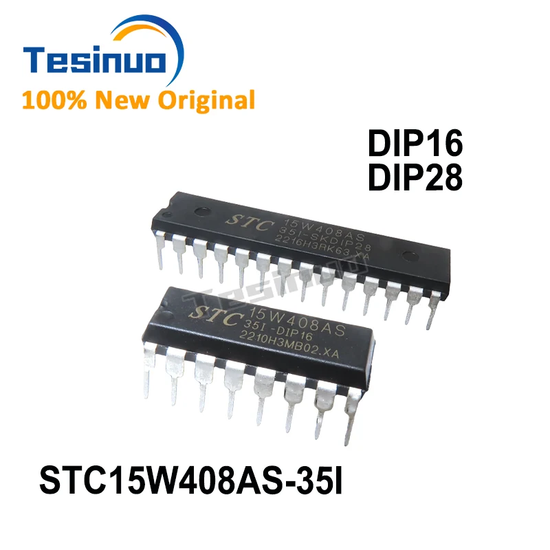 5~10PCS New Original STC15W408AS STC15W408AS-35I -DIP16 -SKDIP28 Single chip microcomputer chip In Stock  Fast Shipping
