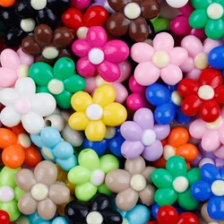 10pcs Luminous Floral Acryl Beads Glow In The Night Spacer Beads For Bracelet Necklace DIY Accessories T0711