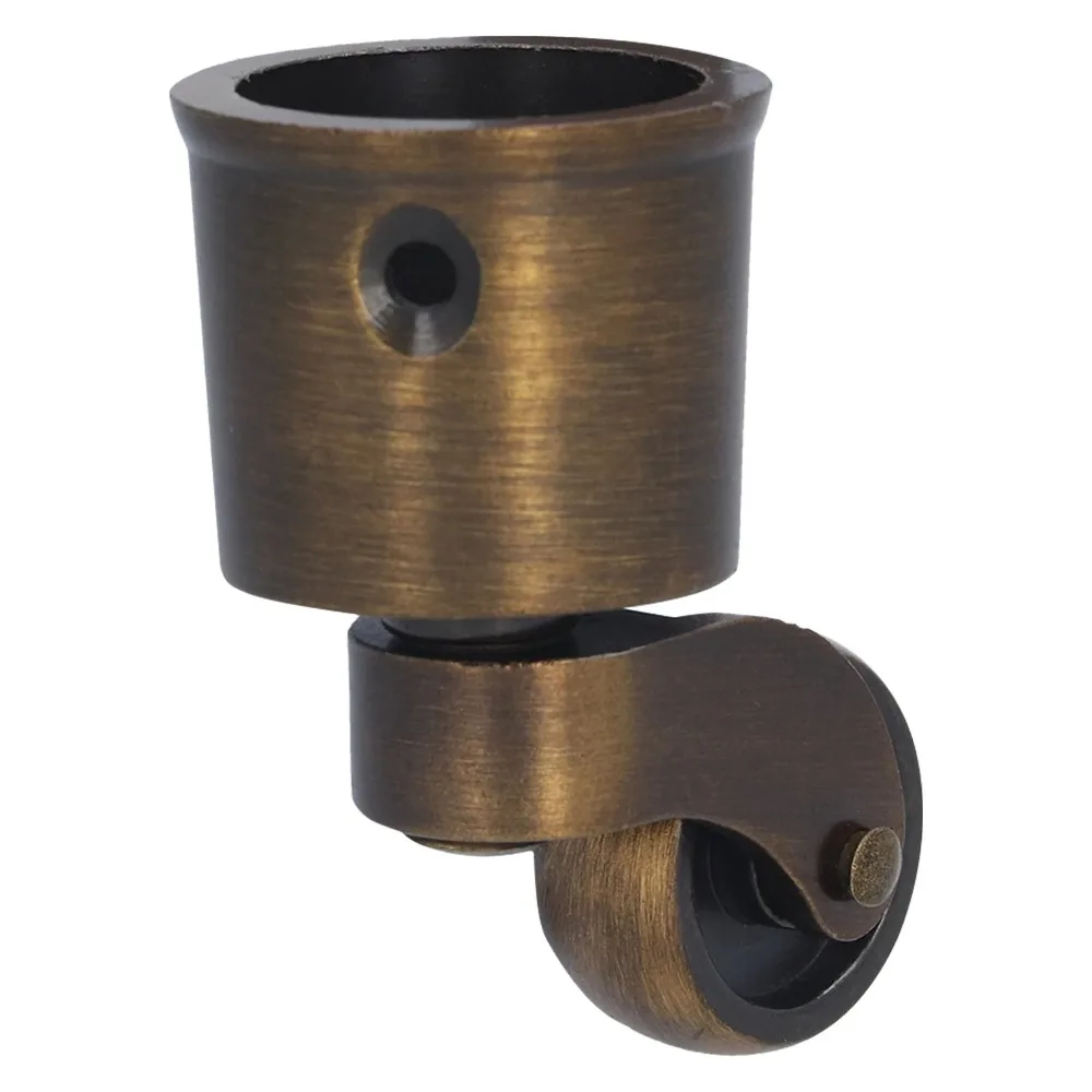 

Stable Round Cup Caster Silent Matte Antique Caster Vintage Wear Resistant Furniture Wheel Dia Swivel for Storage Boxes