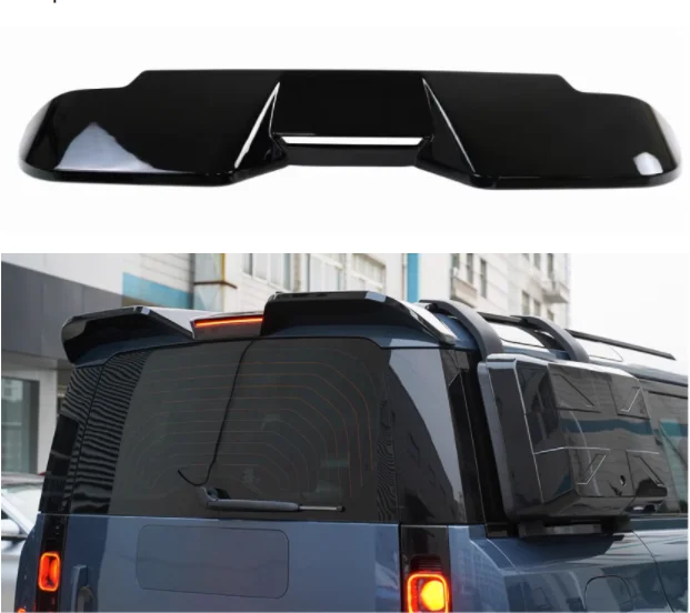 

KHAN For Land Rover Defender 90 110 130 PHEV 2020-2025 Real Carbon Fiber Car Rear Wing Trunk Lip Roof Double-Deck Spoiler