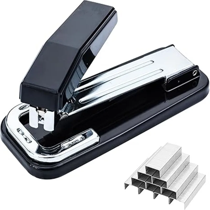 

Desktop Stapler Swing-Arm Stapler with 50 Sheet Capacity, 360 Rotation Design, Swivel Stapler with 1000 Staples for Booklet Bind