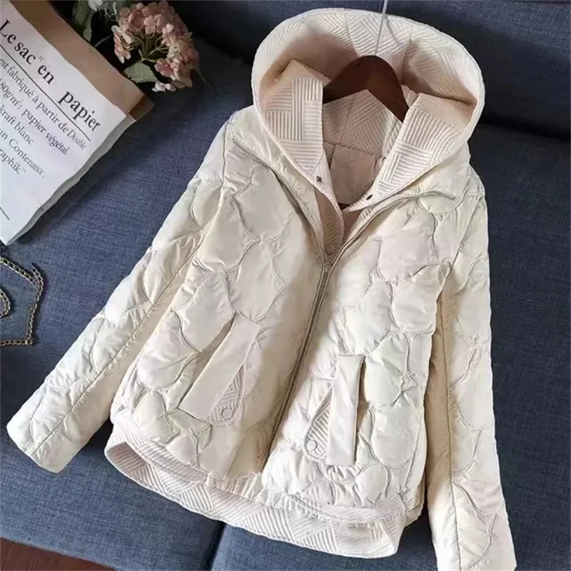 2024 New Korean Winter Jacket Women Parkas Hooded Thick Down Cotton Padded Parka Female Jacket Short Coat Slim Warm Outwear