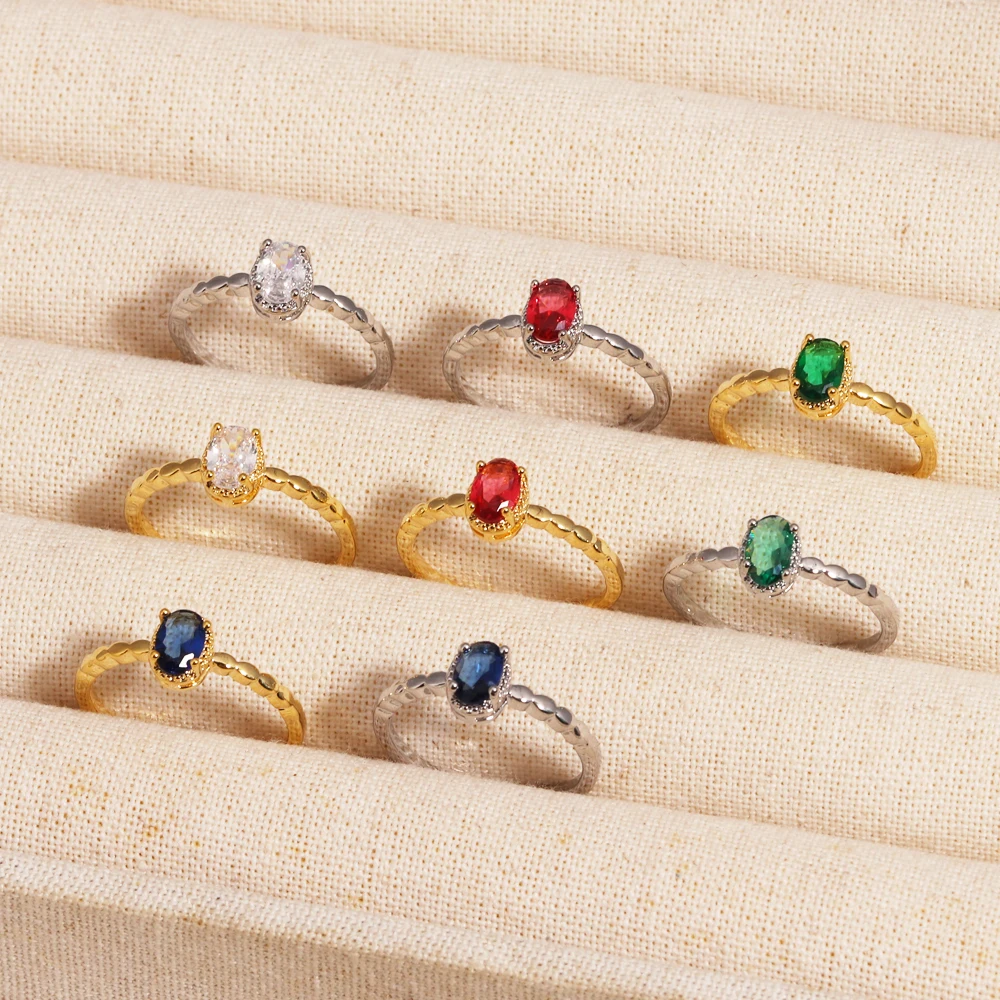 Schicker einzelner ovaler CZ-Fingerring für Frauen, Unendlichkeitszeichen, Zirkonia-Ringe, modische Finger-Accessoires, täglicher Party-Schmuck