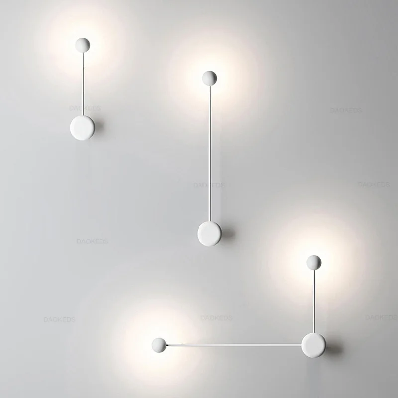 Swing Arm Wall Lamp Modern Minimalist Wall light for Study Bedside Living Model Room Designer Black/White Wall light
