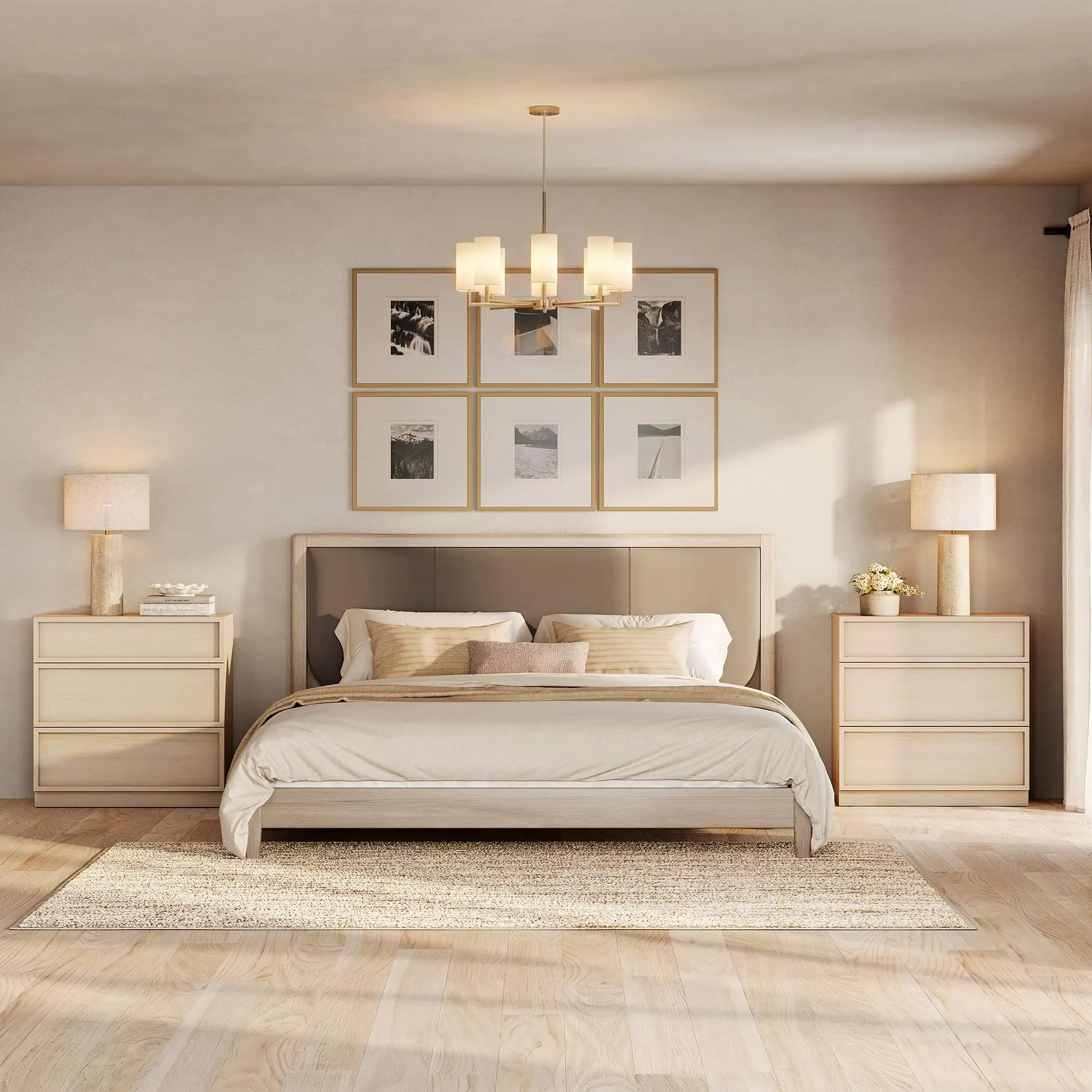 Wided Nightstand with 3 Drawers, Modern Tall End Table with Large Storage for Bedroom, Bedroom Wooden Side Table and