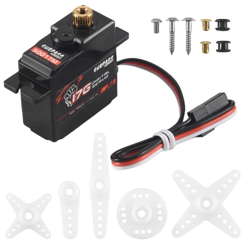 

SURPASS HOBBY S0017M 17G Metal Gear 1.8KG Digital Servo For RC Airplane Robot 1/18 Truck Car Boat Duct Plane