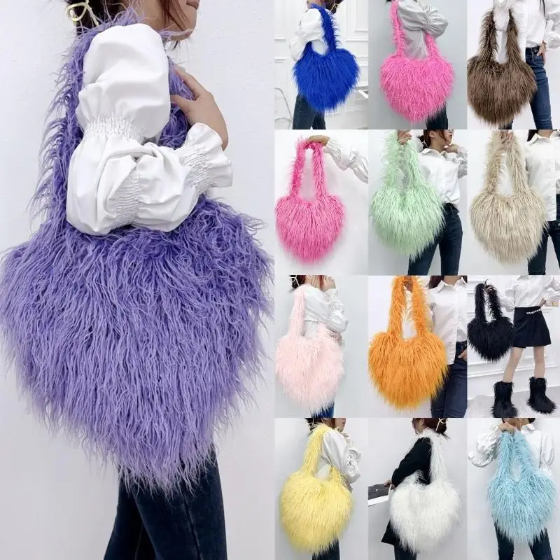 49mfの女性のぬいぐるみストラップショルダーバッグポータブル大規模容量豪華なショルダーバッグ