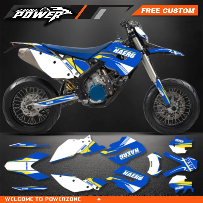 Powerzone Motorcycle Graphics Decals Sticker Kits for HUSABERG TE FE 2009 2010 2011 2012 Background Custom Number Name 07