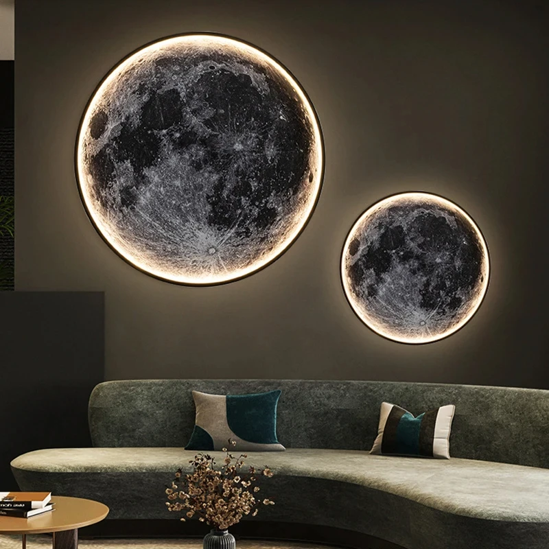 modern 3d lua led lampada de parede sala de estar luz de fundo home decor quarto iluminacao de cabeceira corredor sconce luminaria 01