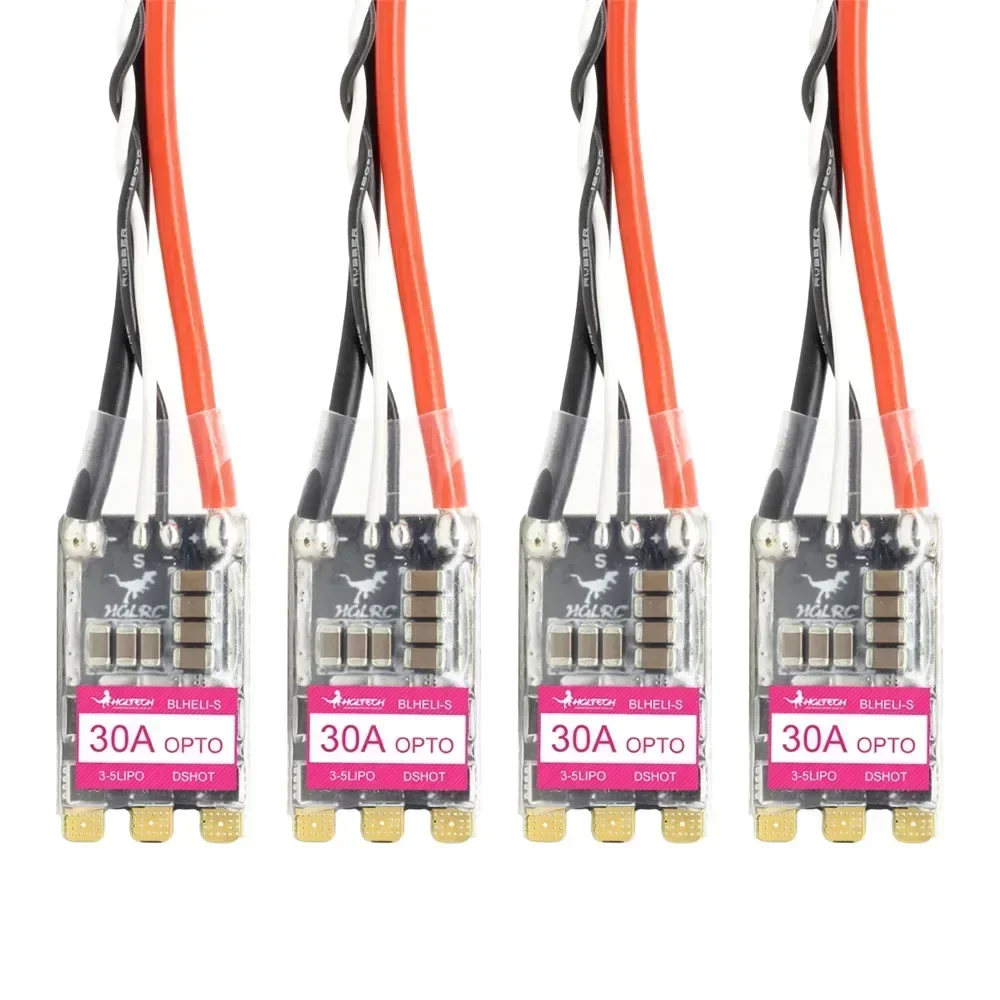 

4PCS HGLRC 30A Brushless ESC BLHELIS 16.5 BB2 DSHOT600 3-5S