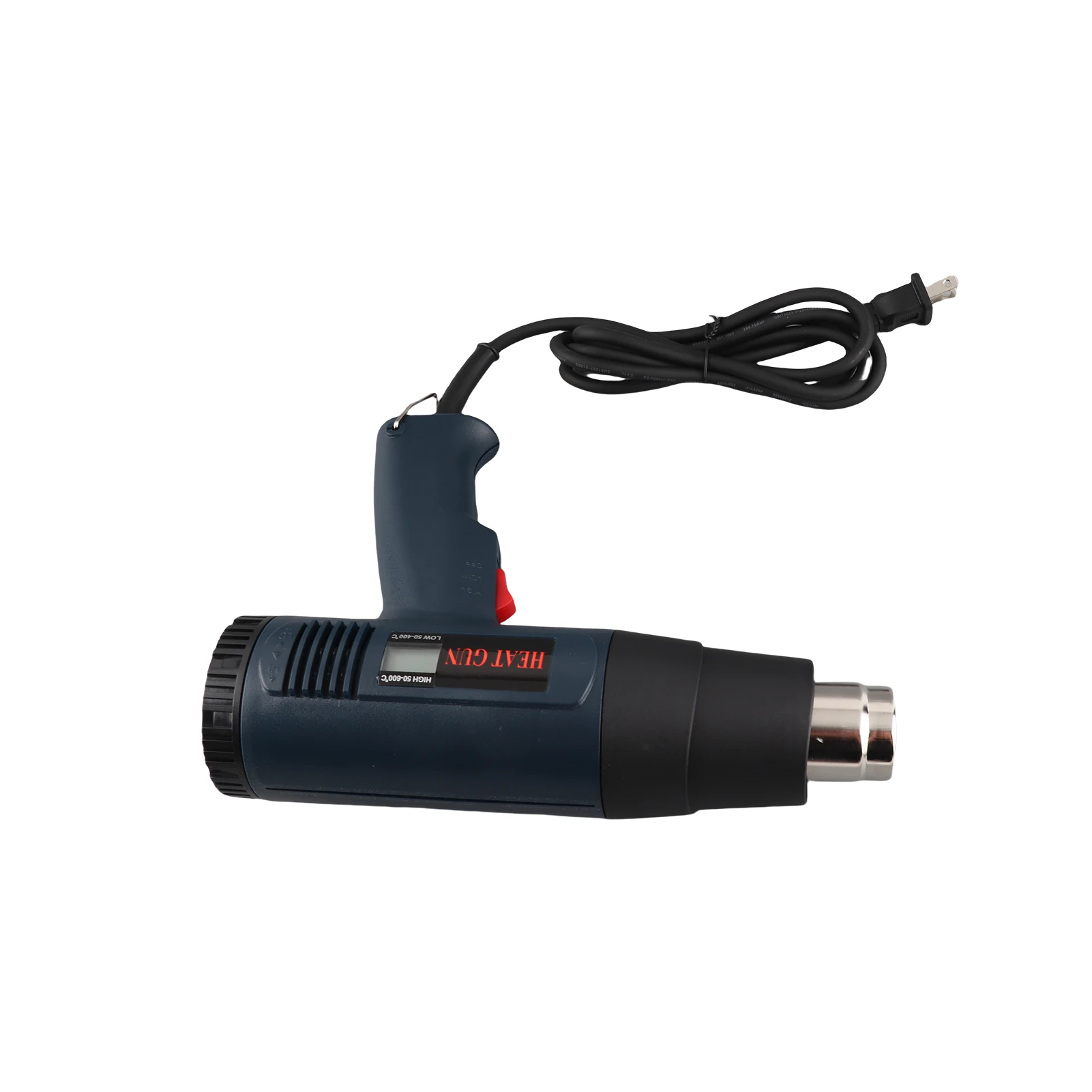 1800W Heat Gun Portable Heat Gun Kit 4 nozzles Two-speed Temperature Adjustable Handheld Heat BlowerHeat Shrink Gun LCD Display