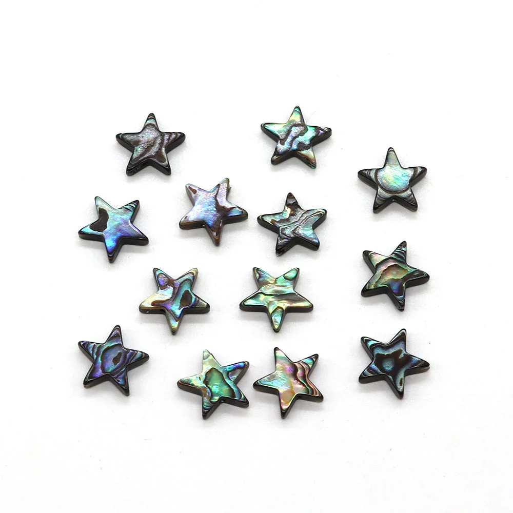 

Pentagram Natural Abalone Shell Beads 10/12mm Star Abalone Shell Loose Beads for Jewelry Making DIY Anklets Earrings Necklace