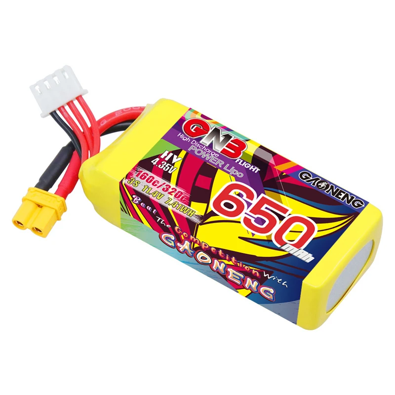 GNB 3S 650mAh 11.4V แบตเตอรี่ Lipo 160C MiniStar พร้อมปลั๊ก XT30 สําหรับ Mini Quadcopter RC FPV Racing Drone Drone อะไหล่เครื่องบินงานอดิเรก