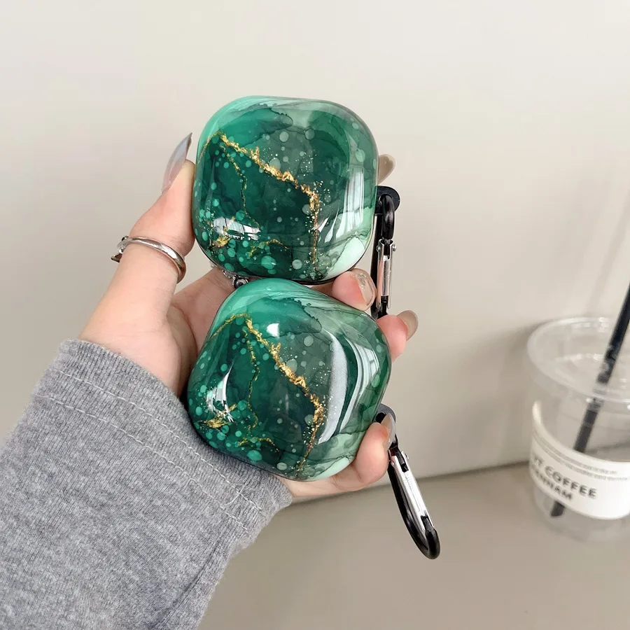 เคสสำหรับ Samsung Galaxy Buds2 Pro/ Buds live/buds Pro เคสลายหินอ่อนดอกไม้สุดหรูฝาครอบหูฟังซิลิโคนสำหรับ Galaxy 2pro