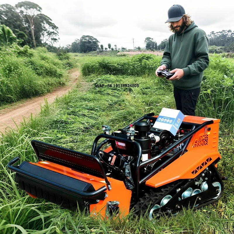 Factory Customized  Engine Large Lawn Mower Robot Remote Control Lawn Mower 800mm Cultivators