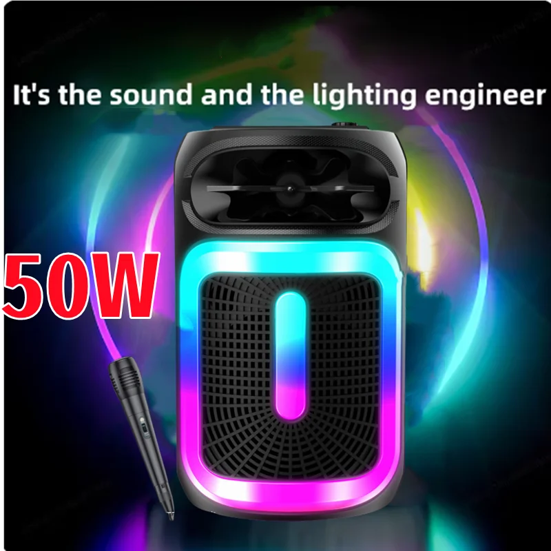 

Bluetooth Speaker Portable Big Power LED Wireless Stereo Subwoofer Heavy Bass Speakers Sound Box Support FM Radio TF AUX USB