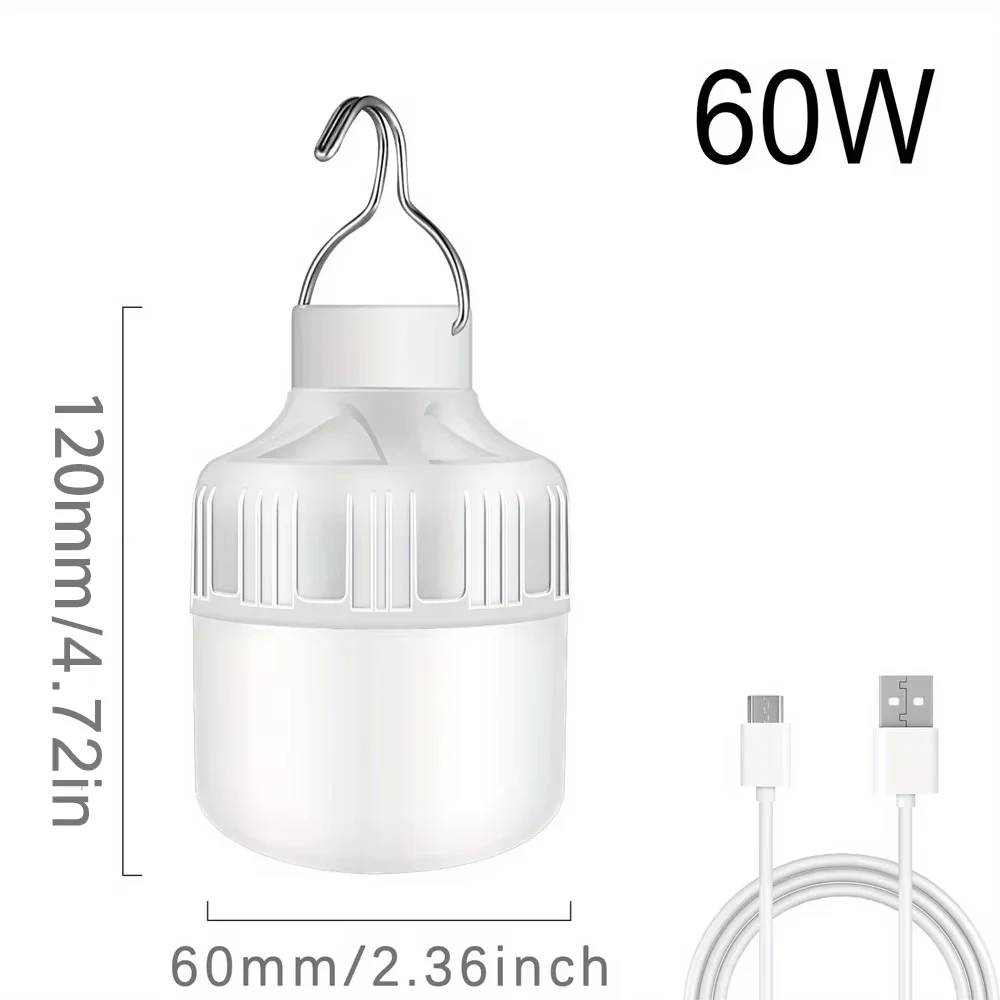 Usb Rechargeable Led Bulb Portable Camping Light Bulb Emergency Lighting Flashlight Lights Outdoor Picnics Hanging Tent Light image 6