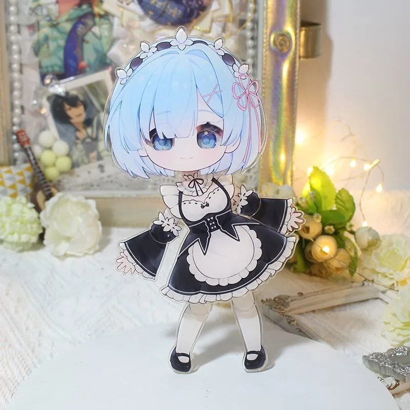 

Rem Cute Acrylic Figure Doll Movable Stand Model Anime different world from zero Cosplay Desk Decor Standing Sign Fans Gift