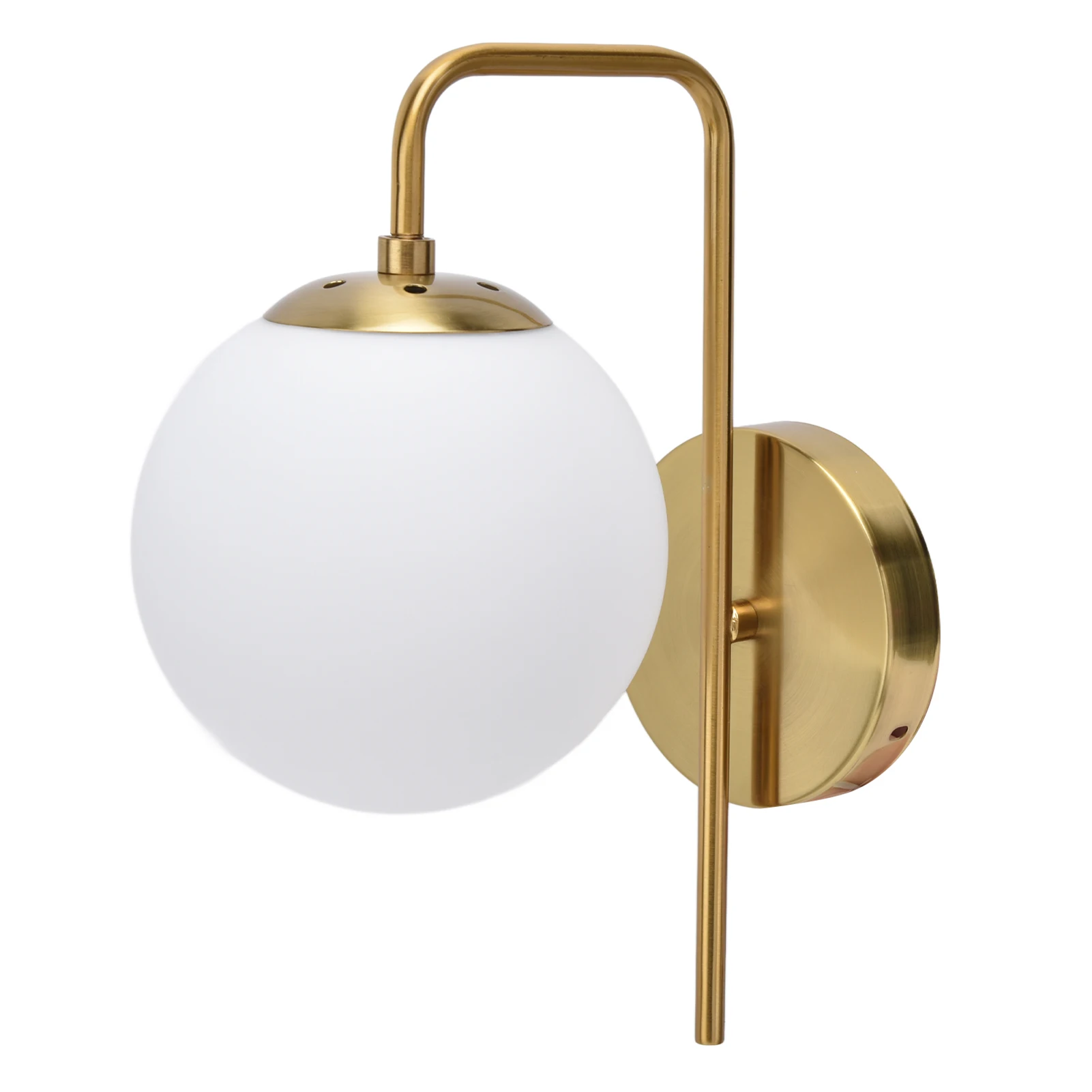 

Современный настенный светодиодный светильник в скандинавском стиле E27, круглый, из матового стекла, для спальни, гостиной, декора интерьера