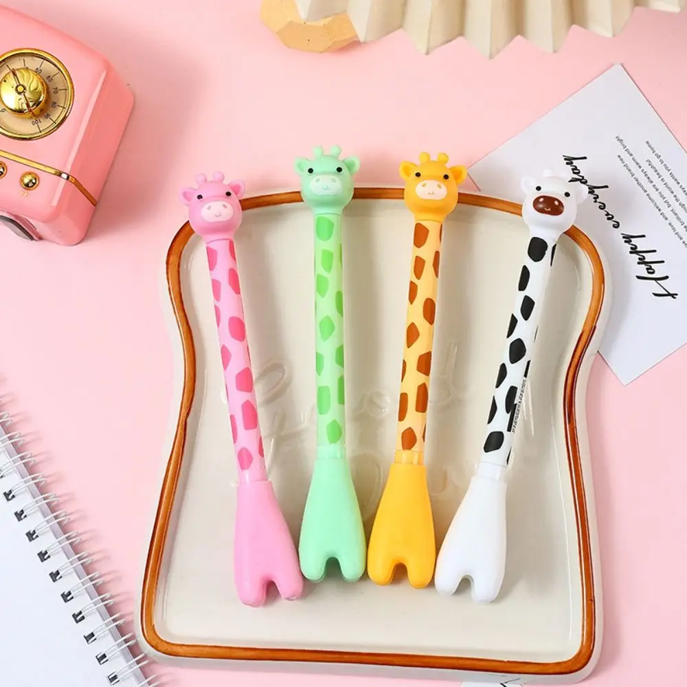 Kawaii Standing Giraffe Pen Pretty Aesthetic Funny Giraffe Gel Pen 0.38mm Creative Cute Writing Pen School Office Supply