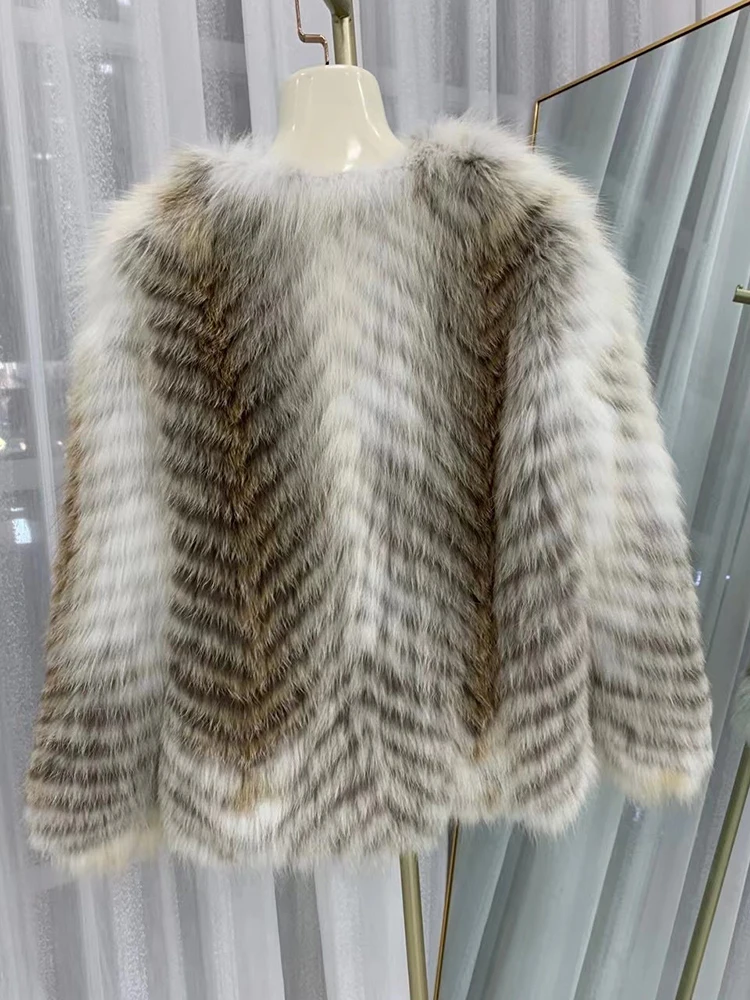 [EAM] Sofe Keep Warm Big Size Short Faux Fur Jacket New Lapel Long Sleeve Women Coat Fashion Tide Autumn Winter 2024 1DH8499