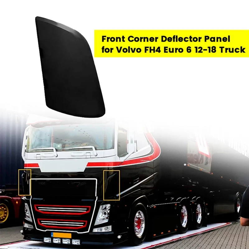 

RHD Front Corner Deflector Panel For Volvo FH4 Euro 6 12-18 Truck Black Windscreen Angle Fascia Cover