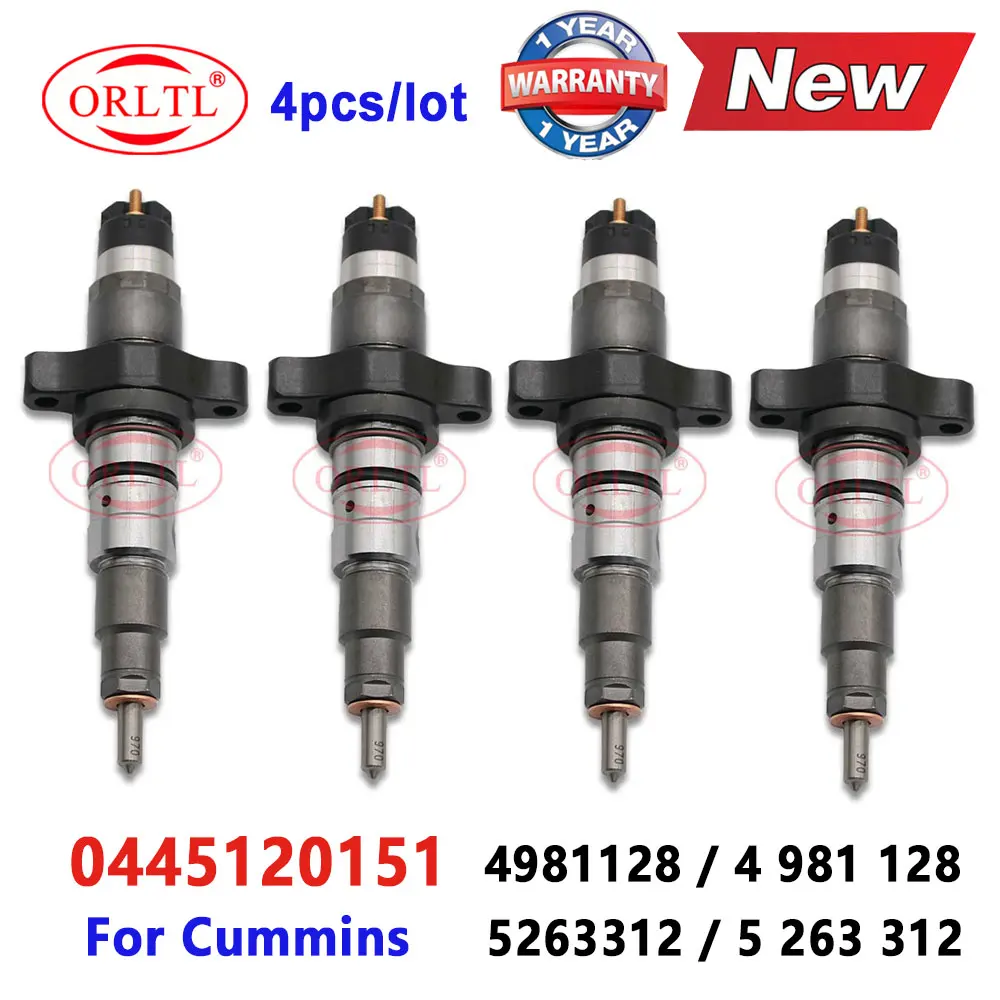 4PCS New 0445120151 5263312 4981128 Diesel Injector 0 445 120 151 Fuel Nozzle 0445 120 151 for Bosch 526 3312 498 1128