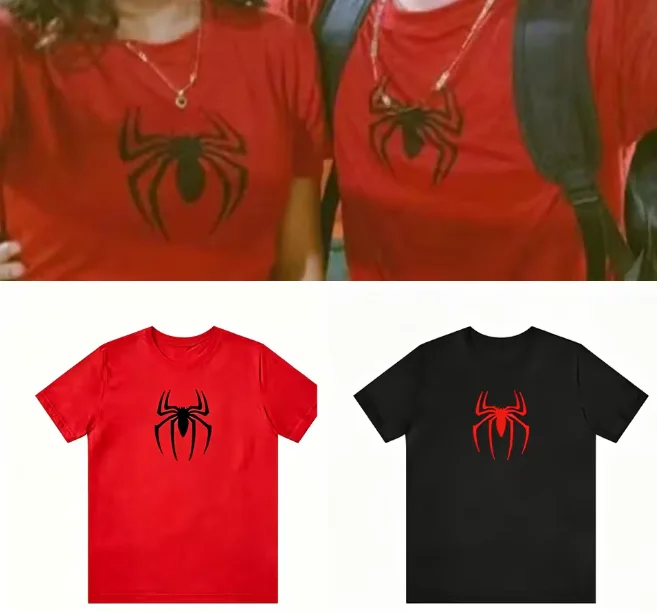 Funny Couples Cotton T-shirt  Spider Shirt  Birthday Present Miles Morales Women Men Shirts Movie Harajuku