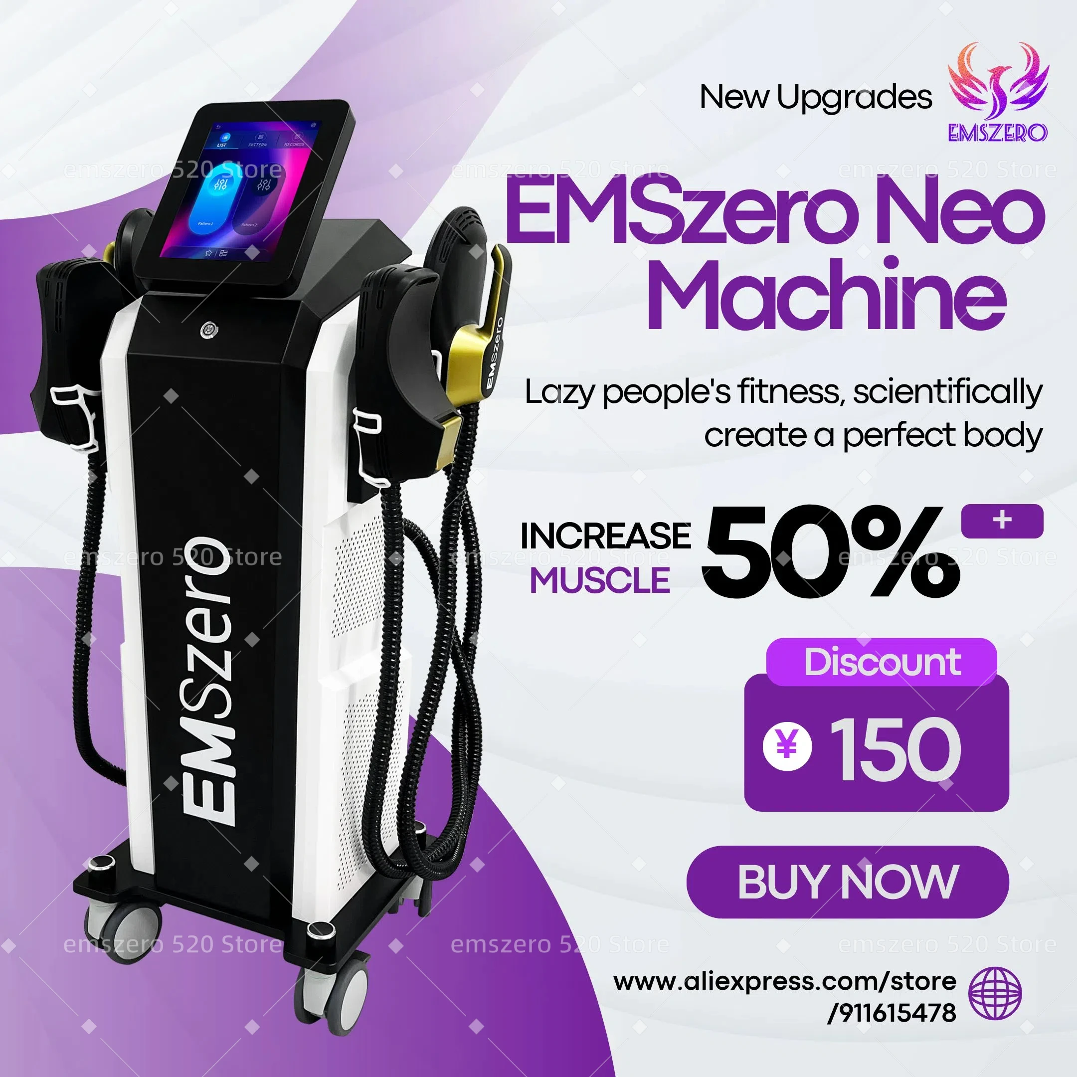 

EMSzero Hi-emt Electromagnetic Weight Loss Machine Muscle Stimulation DLS-EMSlim Body Slimming and Muscle Sculpting Salon
