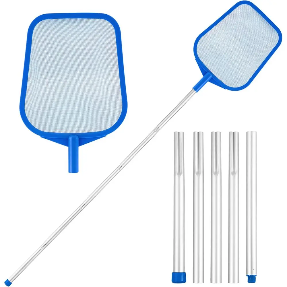 Adjustable 5-Section Pool Skimmer Net, 22.2-59.1, Fine Mesh, Leaf and Debris Collector
