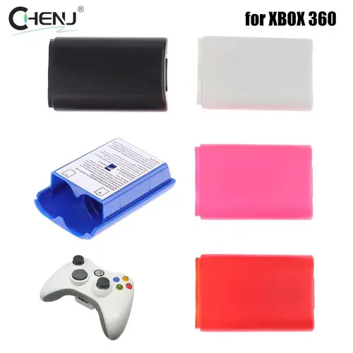 Funda de batería de juego para Xbox 360, controlador inalámbrico, cubierta de batería recargable con pegatina, accesorios para mando, 1 Uds.