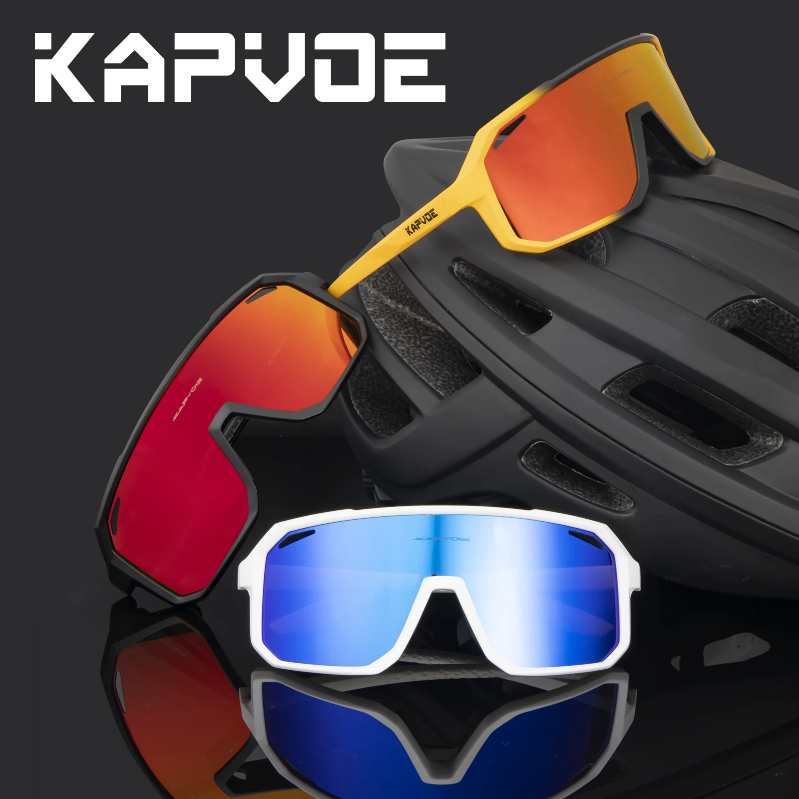 2023 Kapvoe Bike Sunglasses Glasses for Men Women Outdoor Cycling Sports UV400 MTB Cycling Road Bicycle Glasses Speed Driving