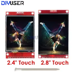 Touch Panel 2.4 2.8 Inch SPI TFT LCD ILI9341 Driver Chip Serial Port Module With PBC 240x320 SPI Serial Display With Touch Pen