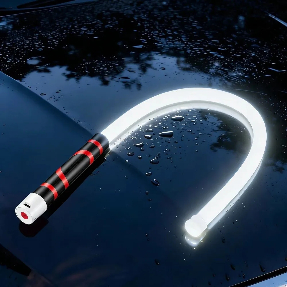 27Inch LED Flashlight Stick High Lumens 3 Brightness Modes Flexible Flashlight Stick Waterproof Rechargeable Bendable LED Light
