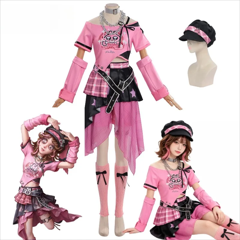 

Game Identity Ⅴ Barmaid Cosplay Costume Demi Bourbon Summer Uniform Suit for Women Halloween Carnival Party Roleplay Outfit