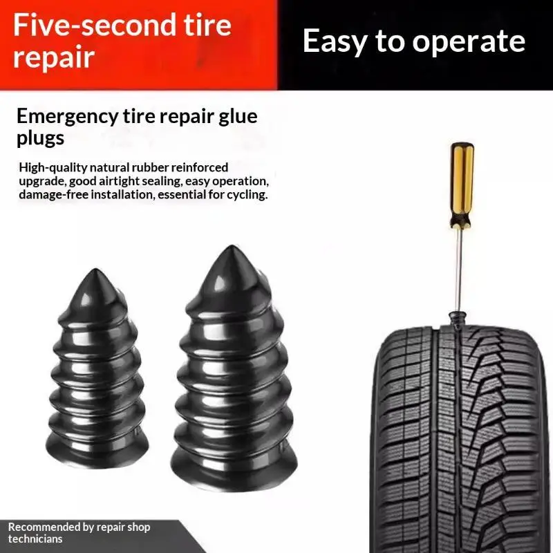 Universal Car Tire Repair Set Rubber Nails Vacuum Tyre Puncture Seal Self-Tapping Screws for Home Garage Use