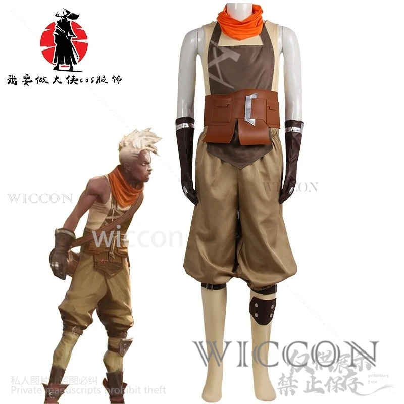 Arcane Anime League Of Legends Game LOL Cosplay Ekko Costume Halloween Carnival Suit Pants Wigs For Woman Man Cos Customized