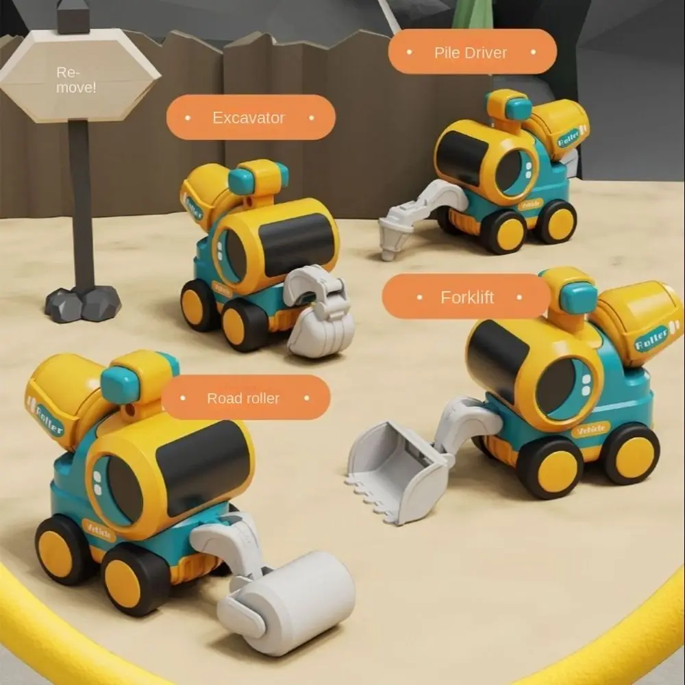 Interesting Plastic Children Engineering Car Toy Vehicles Classic Excavator Toy Funny Tractor Road Roller Toy Kids