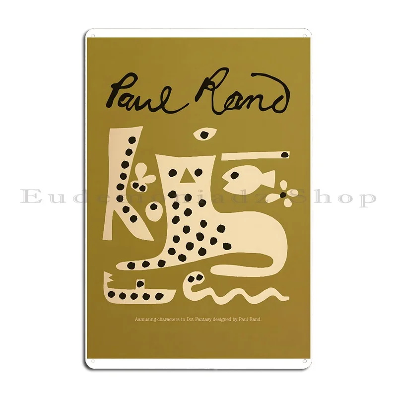 Dots Paul Rand 1958 Metal Plaque Design Club Design Create Custom Tin Sign Poster