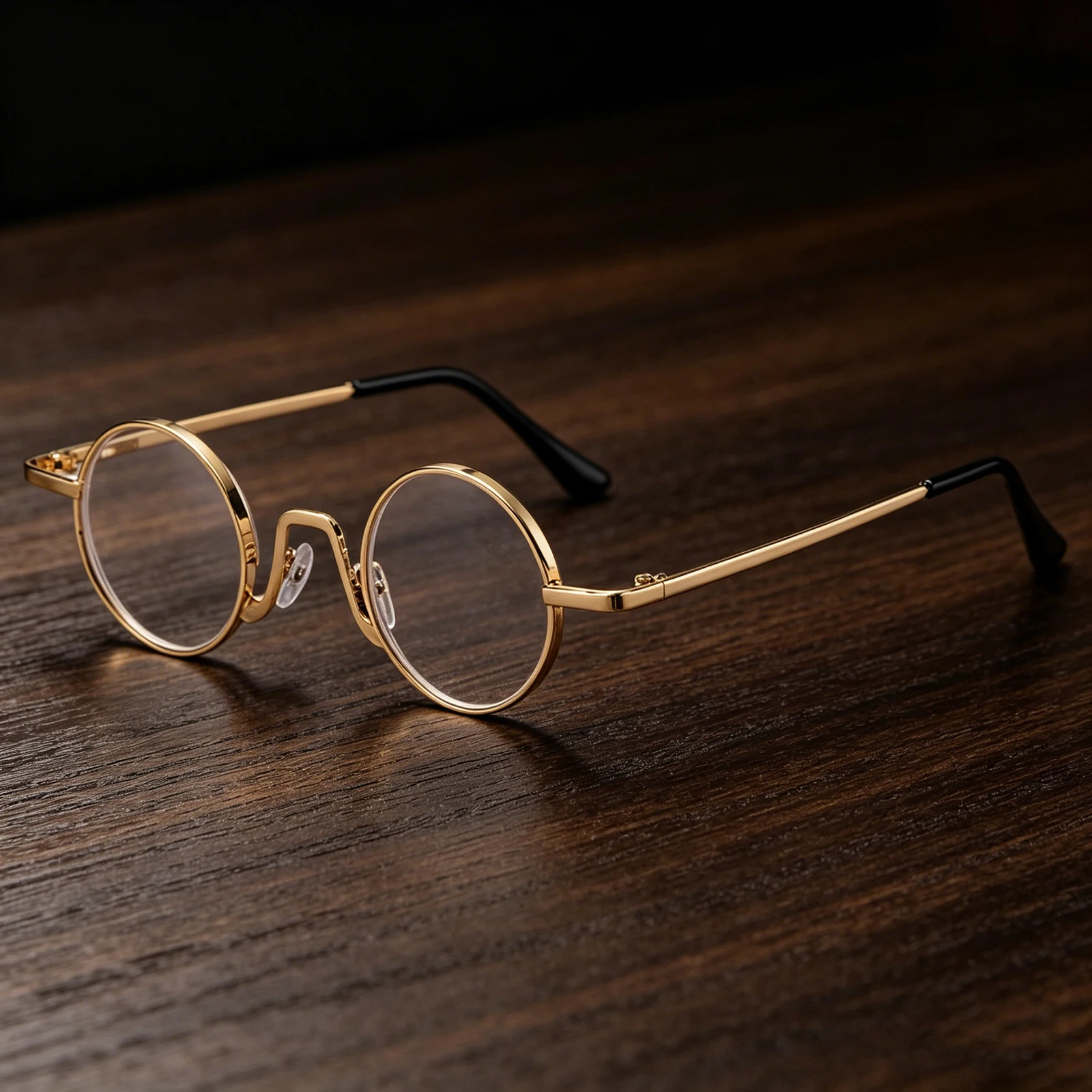 Vintage Small Round Anti-fatigue Reading Glasses Gold Silver Metal Computer Eyewear Ultralight Clear Magnifier