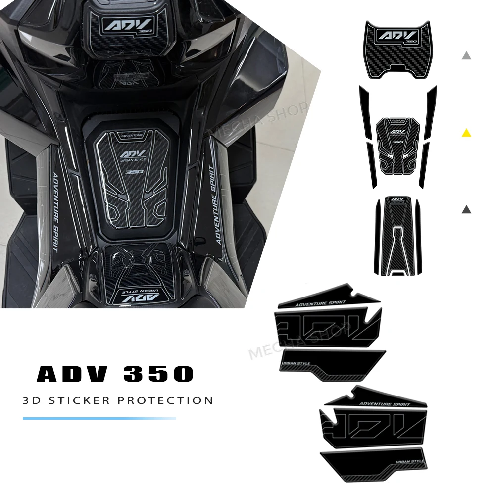 

3D мотоциклетная смола, эпоксидная наклейка, накладка на бак, наклейка против царапин, нескользящая накладка на бак для ADV 350 ADV 350 2022-2025