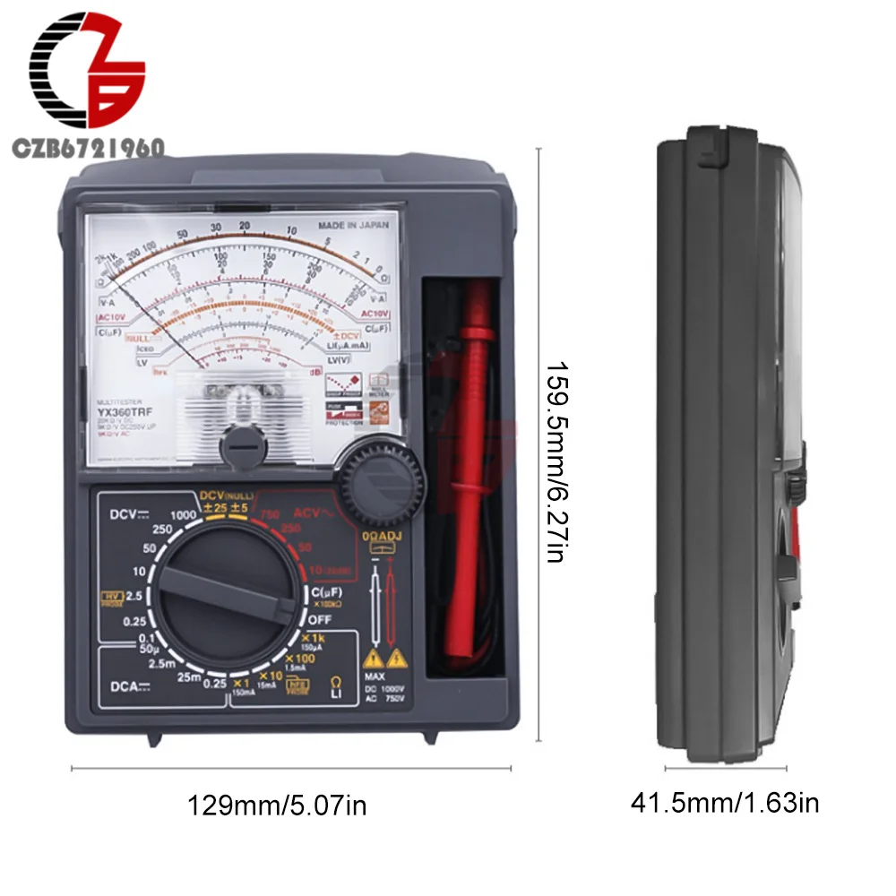 AC DC NEW IN YX-360TRF Analog Multimeter Tester Intelligent AC DC Voltage Current Multímetro Test Meter