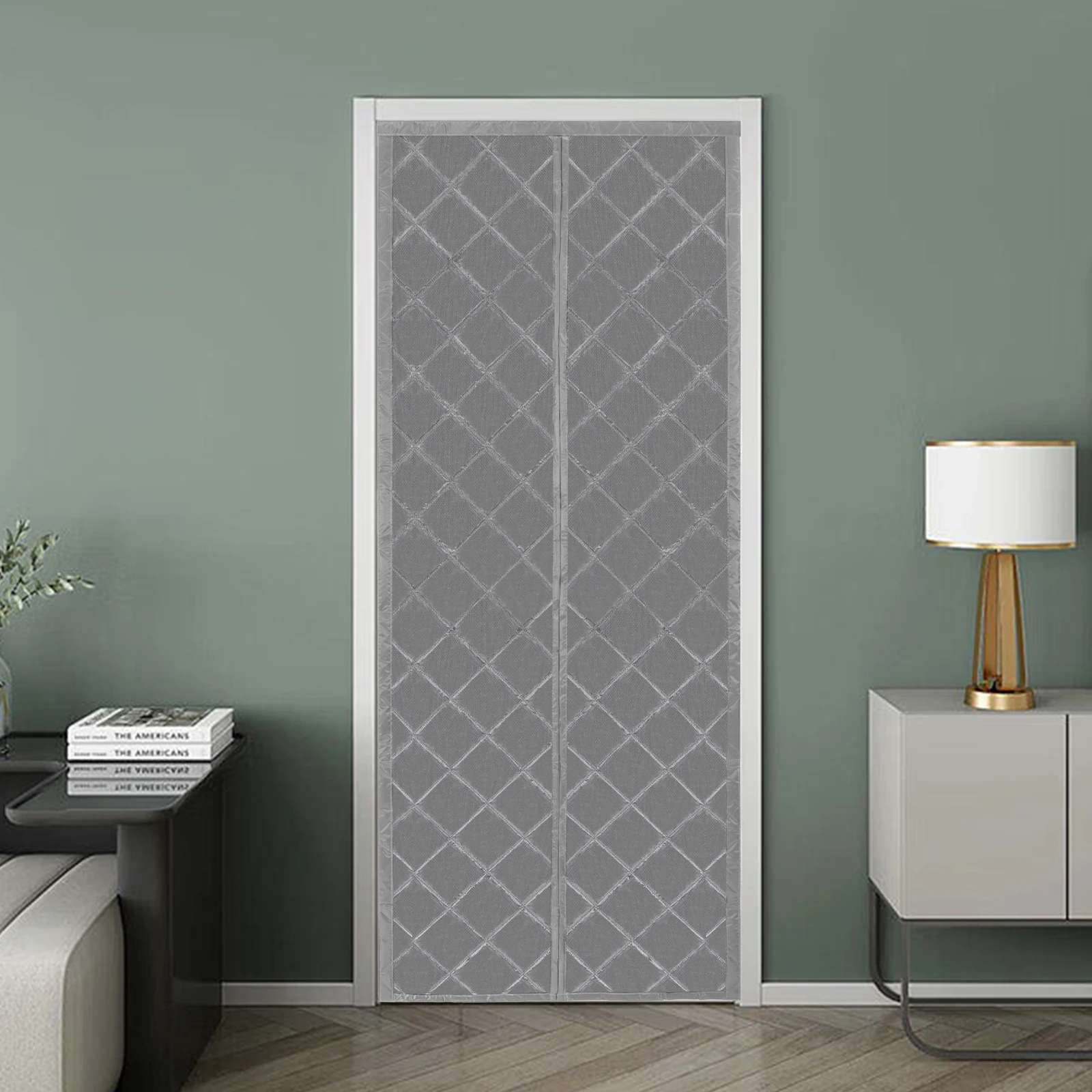 

Magnetic Thermal Insulated Door Curtain, Center Opening Design for 32x80 In Door, Waterproof & Noise Reducing for Home & Office